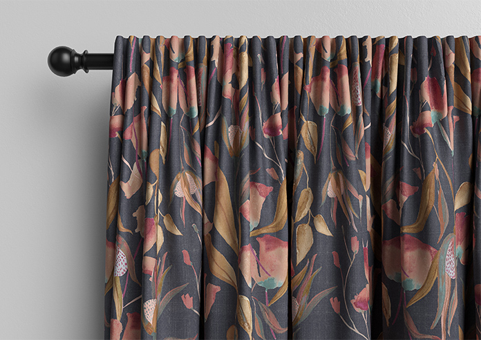 Belle Fuchsia, Indigo - Made to Measure Curtains - Image 10